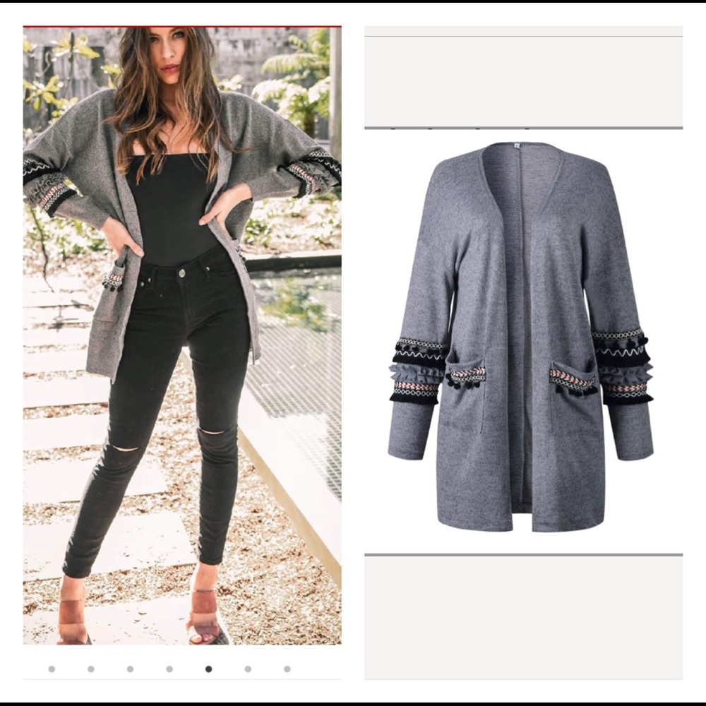 🆕Open Front Bohemian Knitted Sweater